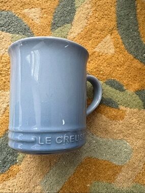 NWT Le Creuset Blue Chambray Stoneware Mug 14 oz